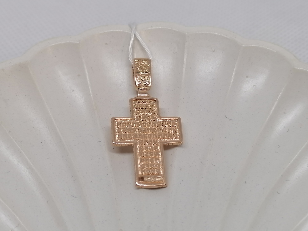 ПОДКБК585 ПОДВЕСКА КРЕСТ БЕЗ КАМНЯ (Au 585)
