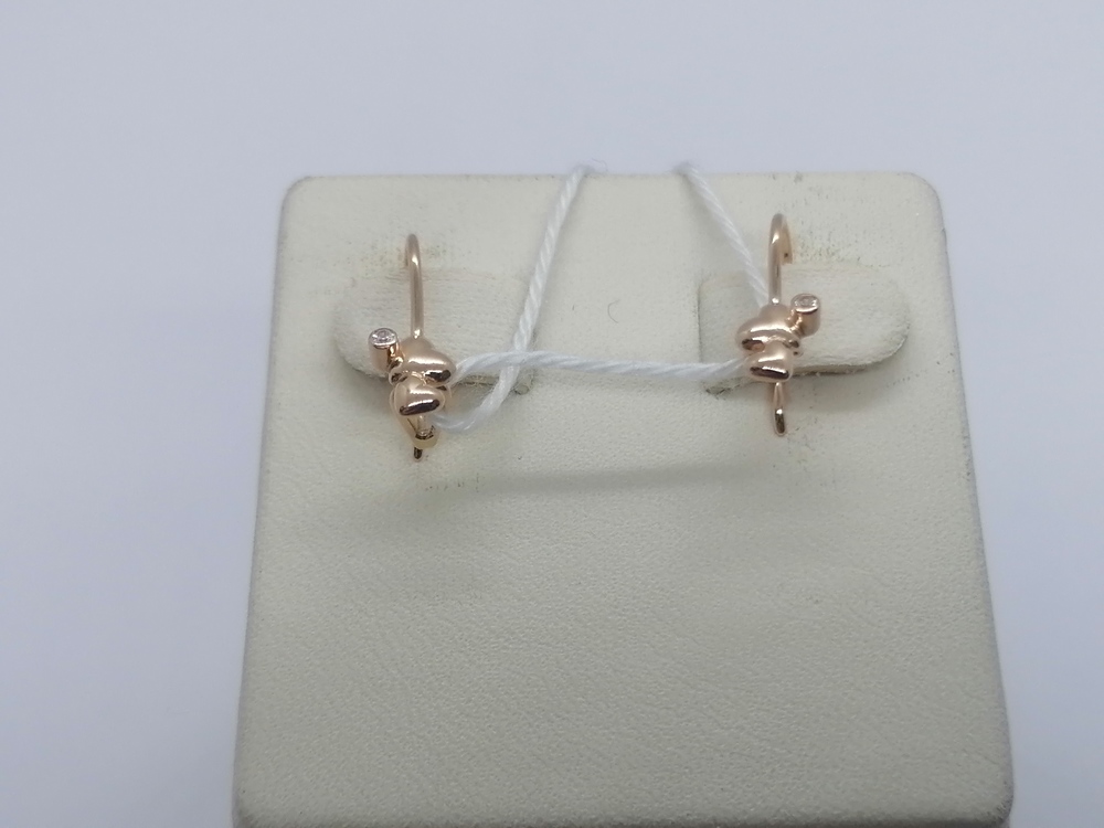 СЕРЬГИ С КАМНЕМ (Au 585)