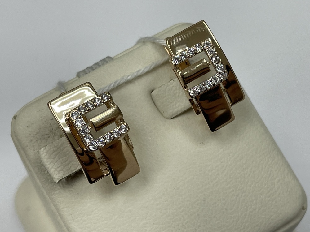 СКМИ585 СЕРЬГИ С КАМНЯМИ (Au 585)