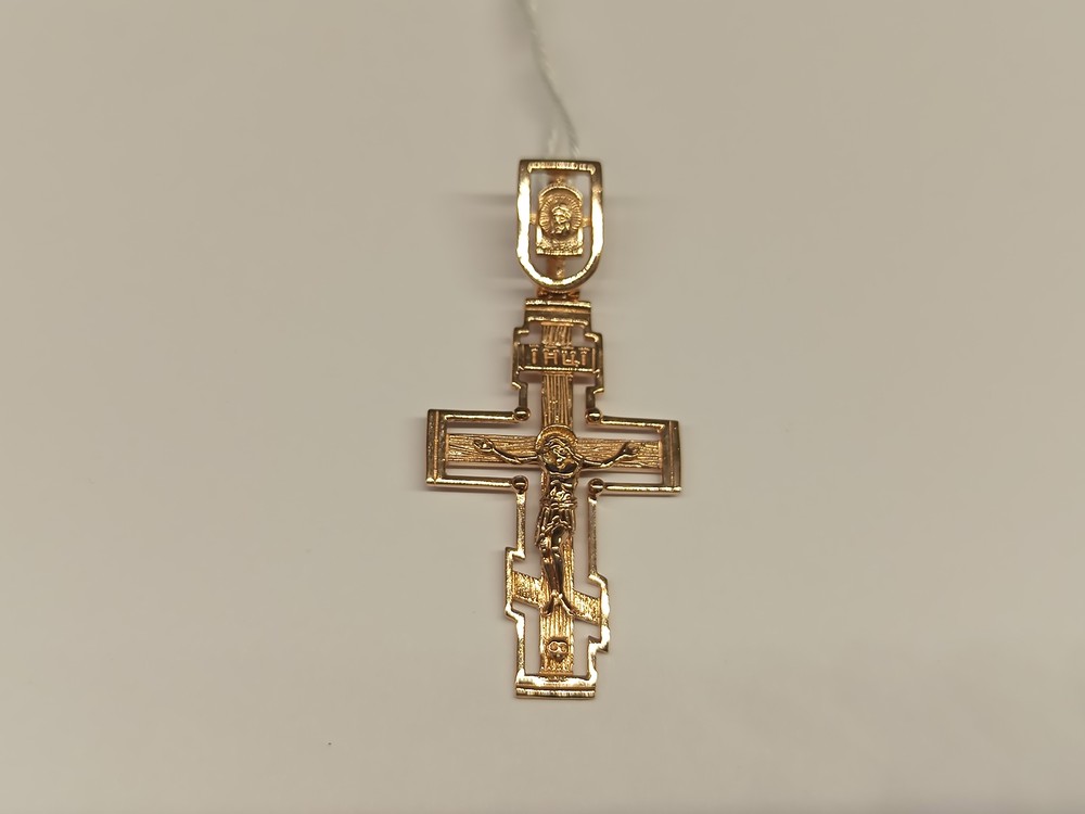 ПОДВЕСКА КРЕСТ БЕЗ КАМНЯ (Au 585)