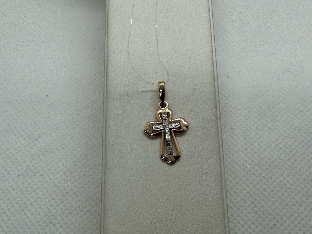 ПОДВЕСКА КРЕСТ без камня (Au 585)