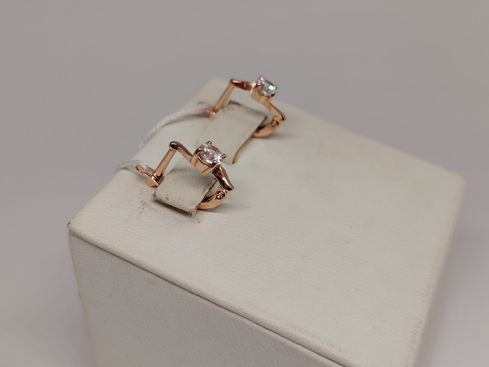 СЕРЬГИ С КАМНЕМ (Au 585)