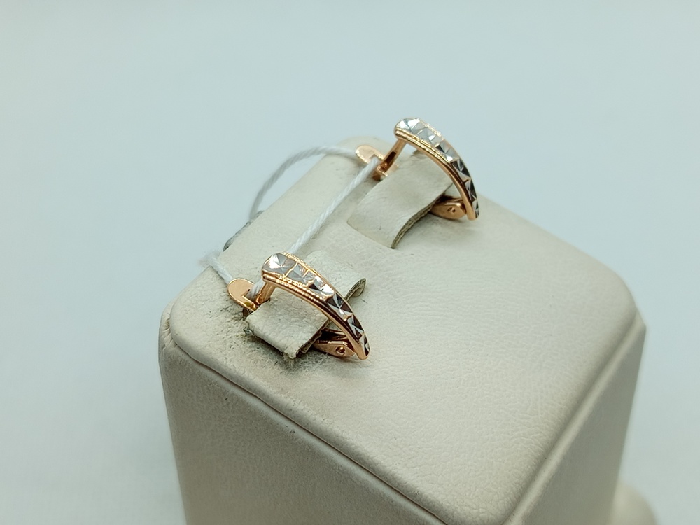 СБКМ585 СЕРЬГИ БЕЗ КАМНЯ (Au 585)