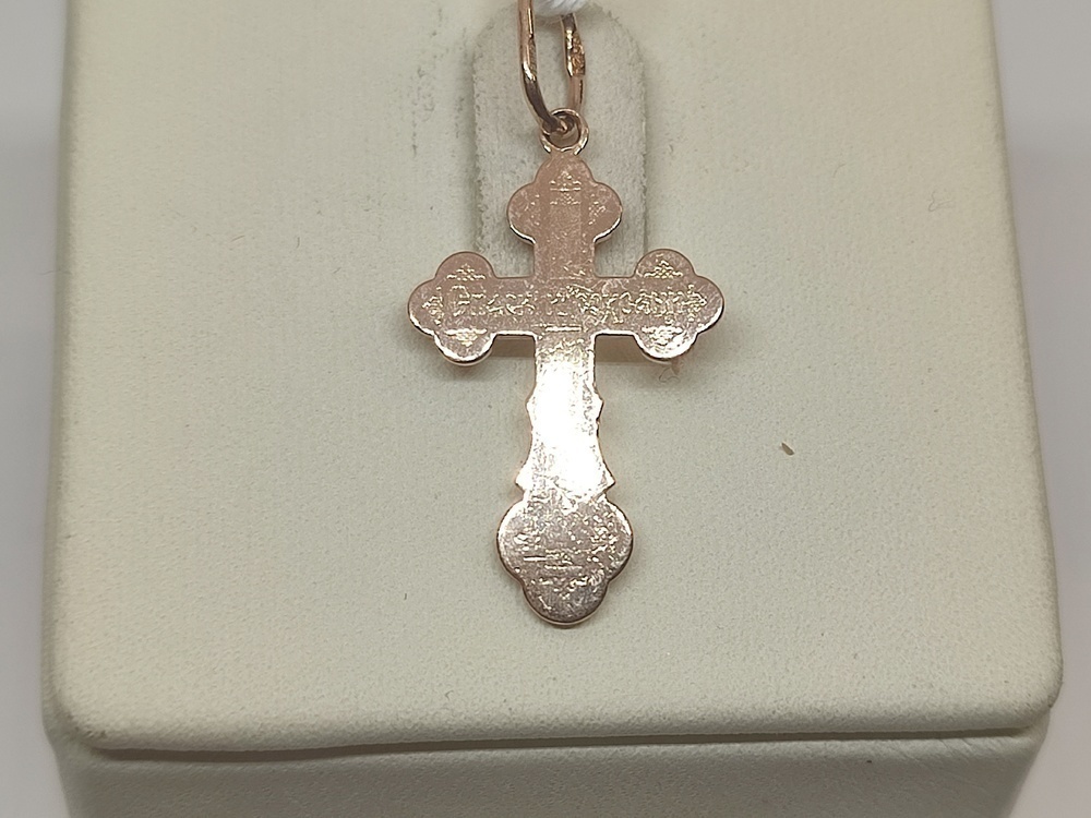 ПОДКБК585 ПОДВЕСКА КРЕСТ БЕЗ КАМНЯ (Au 585)