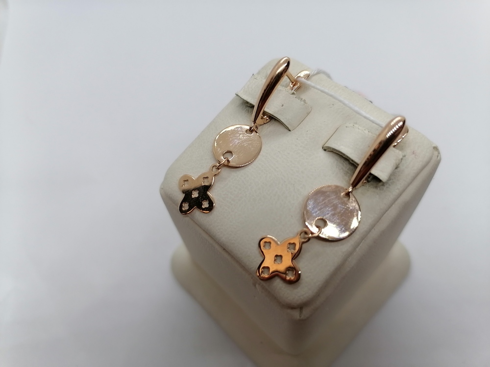 СБКМ585 СЕРЬГИ БЕЗ КАМНЯ (Au 585)