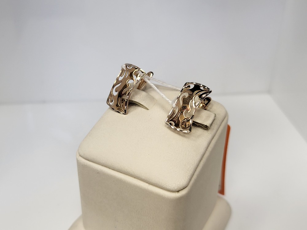 СБКМ585 СЕРЬГИ БЕЗ КАМНЯ (Au 585)