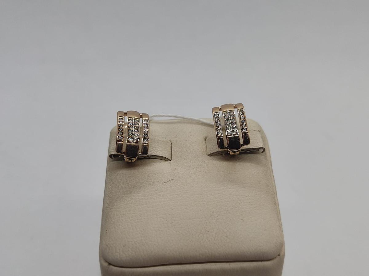 СКМИ585 СЕРЬГИ С КАМНЯМИ (Au 585)