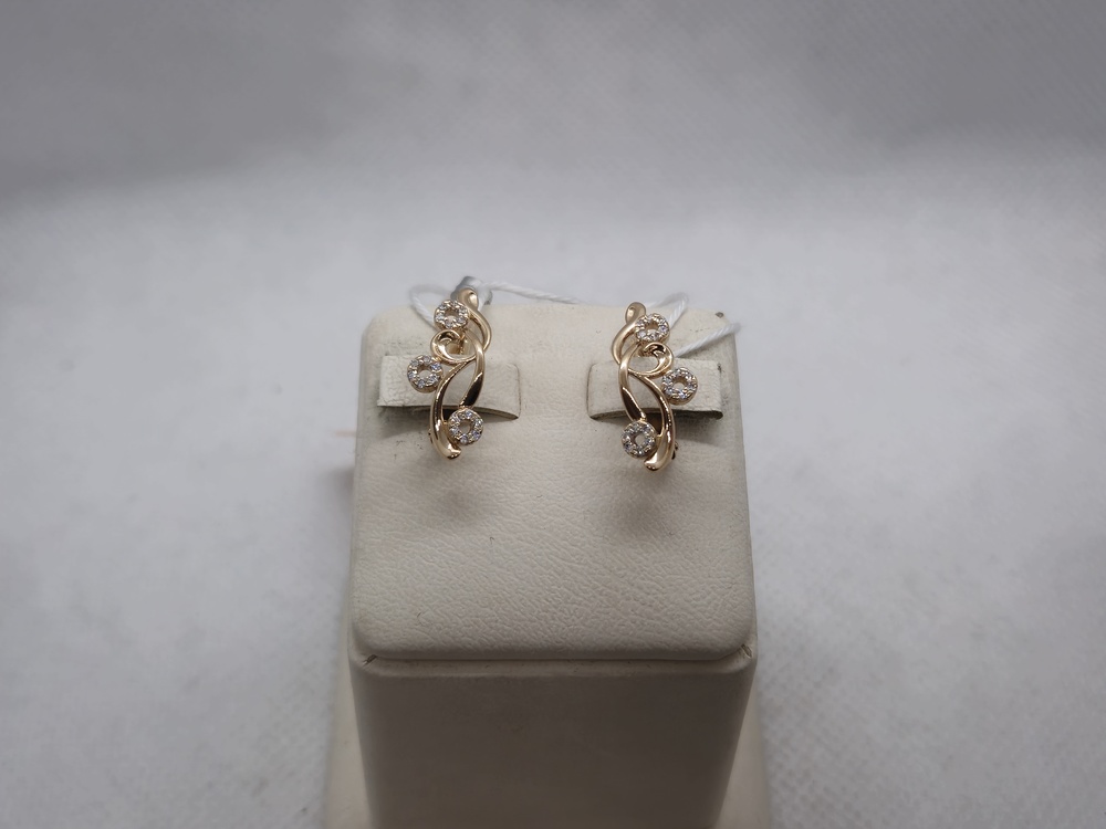 СКМИ585 СЕРЬГИ С КАМНЯМИ (Au 585)