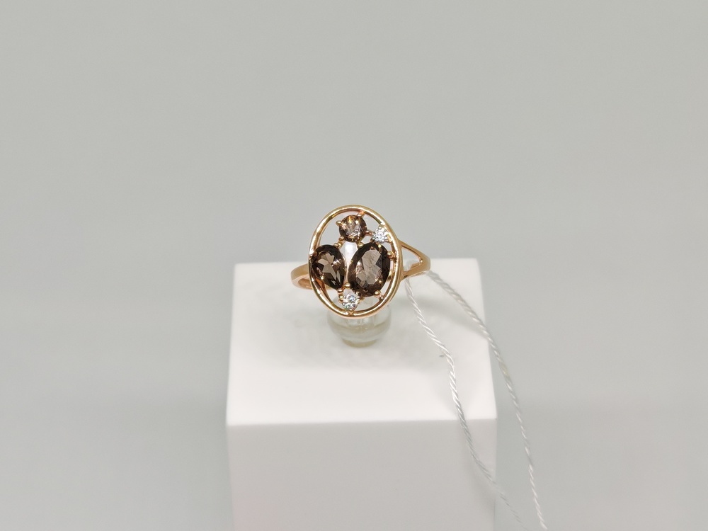 КОЛЬЦО С КАМНЯМИ (Au 585)