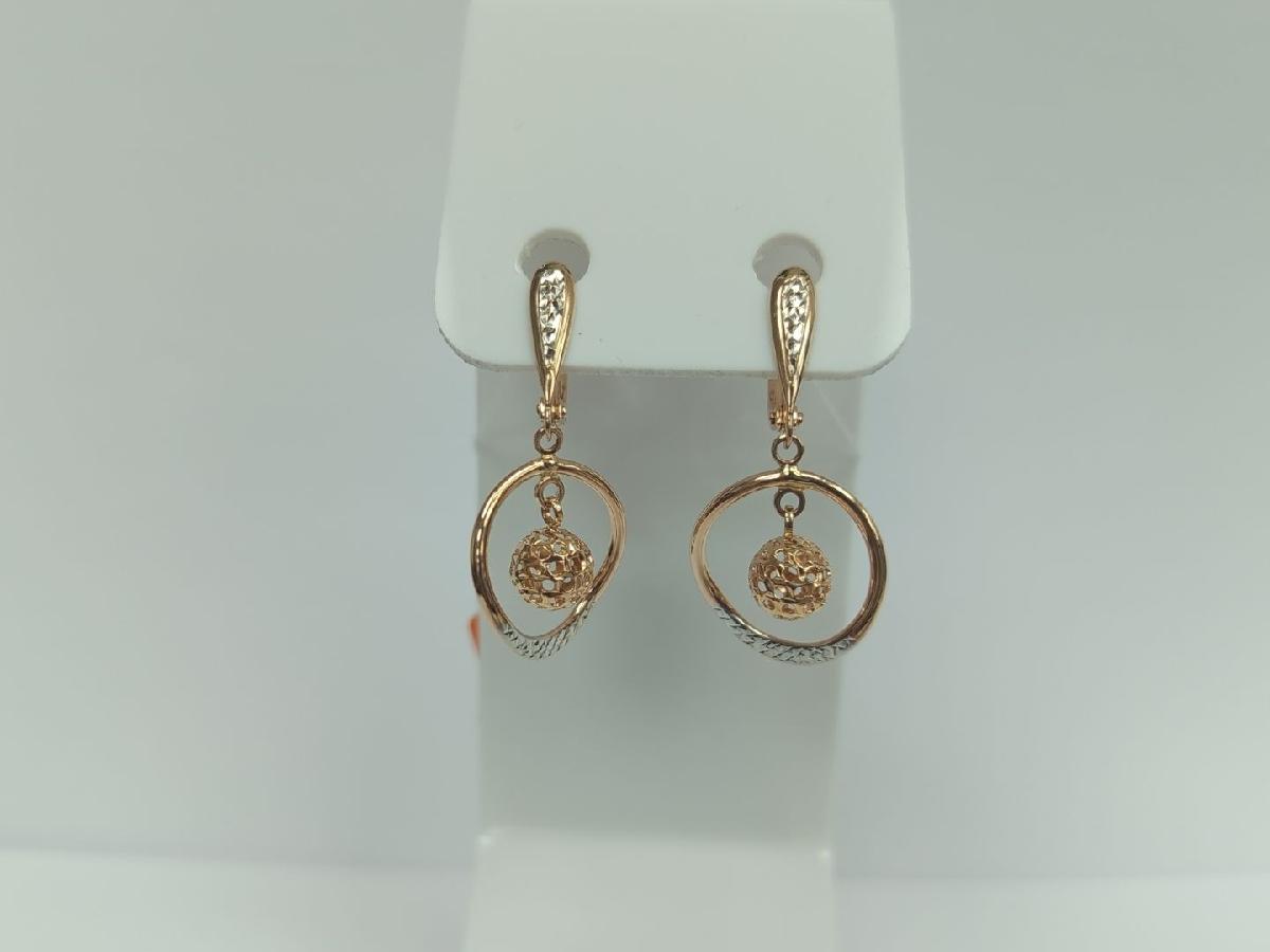 СБКМ585 СЕРЬГИ БЕЗ КАМНЯ (Au 585)