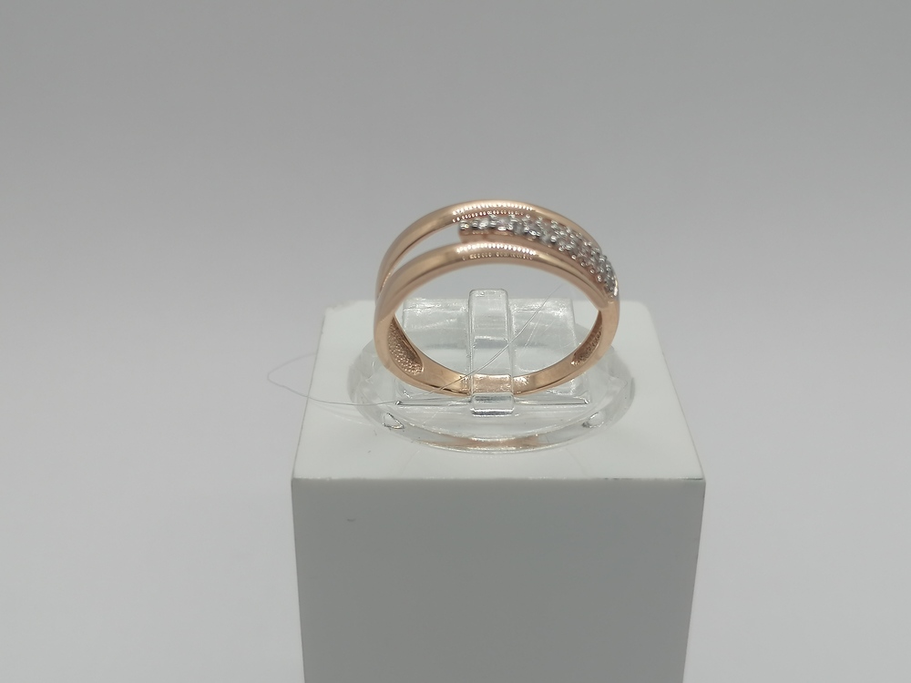 КОЛЬЦО С КАМНЯМИ (Au 585)