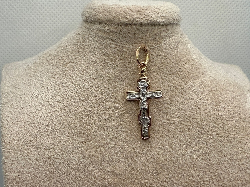 ПОДВЕСКА КРЕСТ без камня (Au 585)