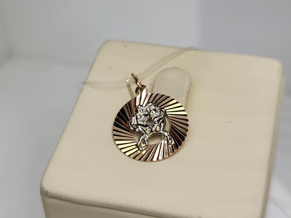 ПОДВЕСКА ЗНАК ЗОДИАКА БЛИЗНЕЦЫ (Au 585)