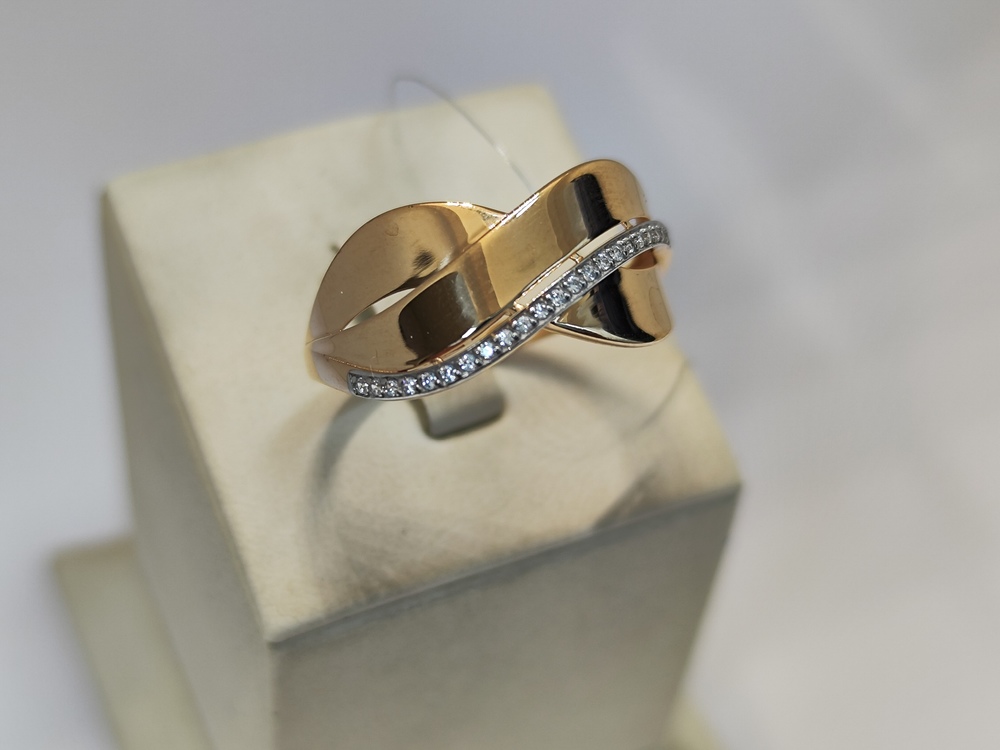 КОЛЬЦО С КАМНЯМИ (Au 585)