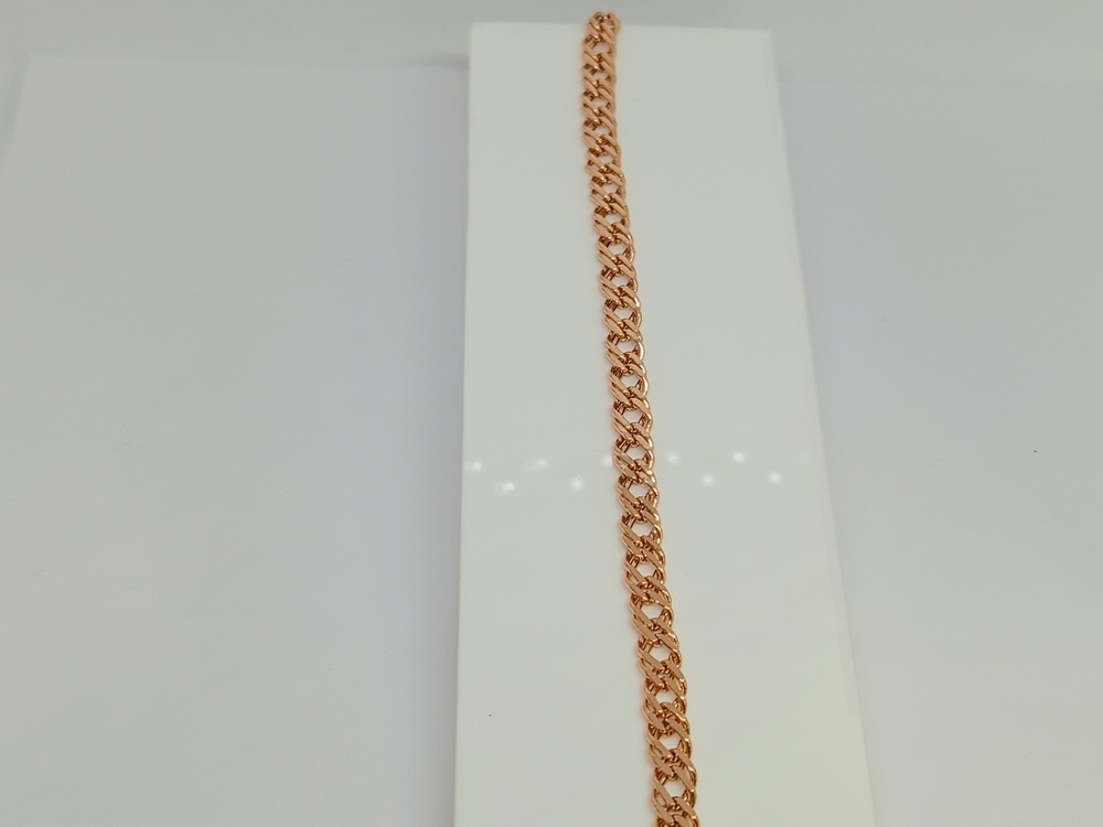 БРАСЛЕТ ПУСТОТЕЛЫЙ Ромб двойной (Au 585)