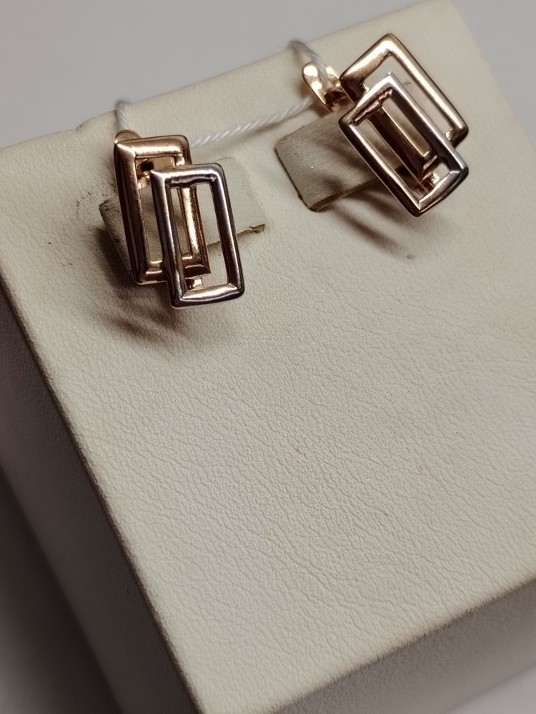 СБКМ585 СЕРЬГИ БЕЗ КАМНЯ (Au 585)