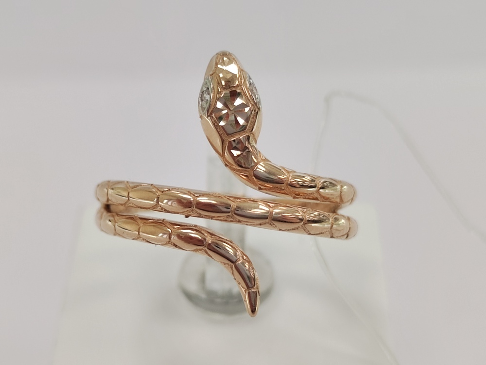 КОЛЬЦО С КАМНЯМИ (Au 585)