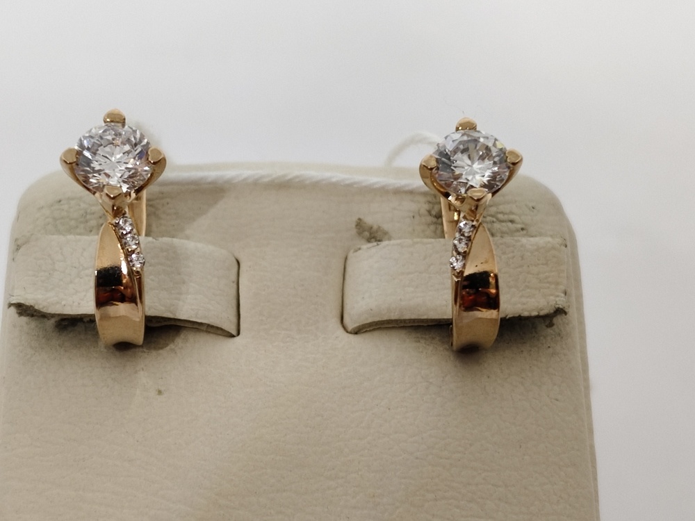 СКМИ585 СЕРЬГИ С КАМНЯМИ (Au 585)