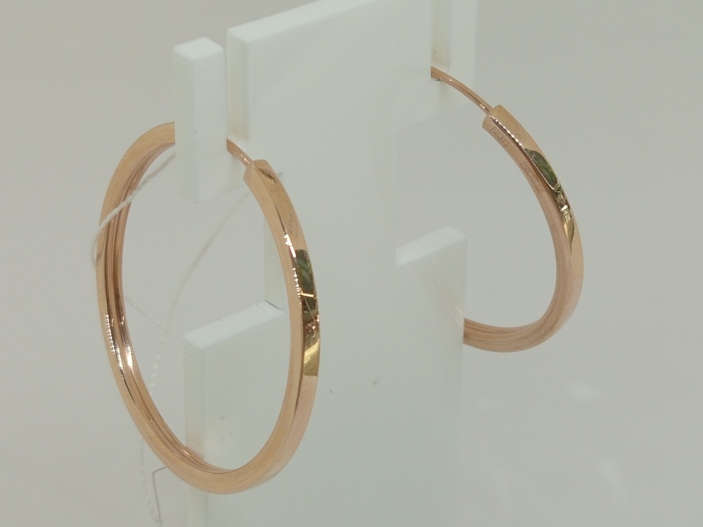 021082 СЕРЬГИ КОНГО широкие (Au 585)