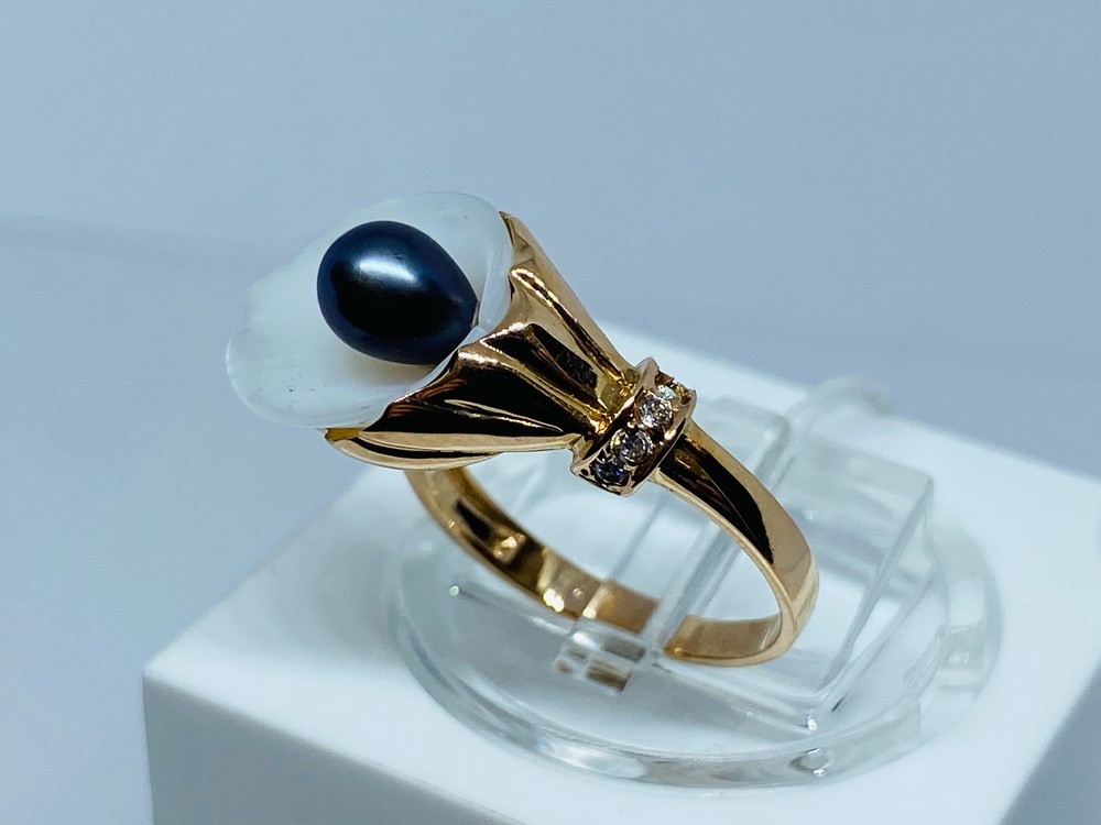 КОЛЬЦО С КАМНЯМИ (Au 585)