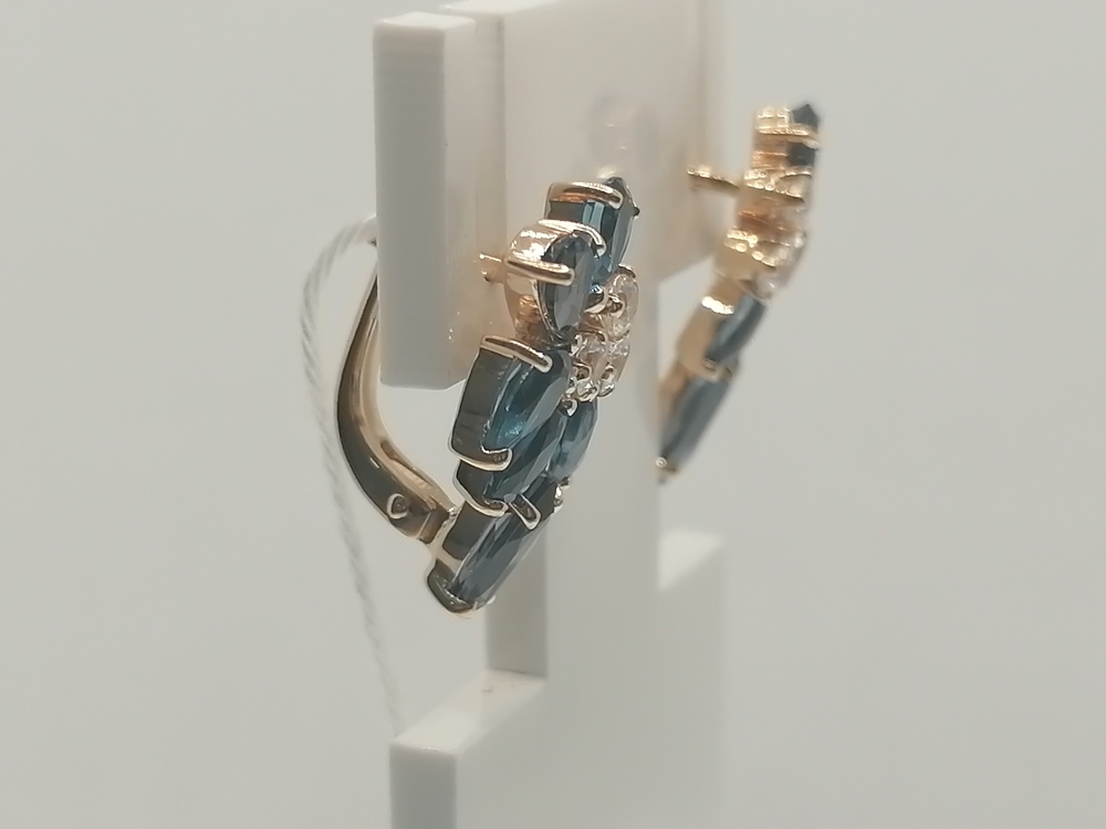 СКМИ585 СЕРЬГИ С КАМНЯМИ (Au 585)