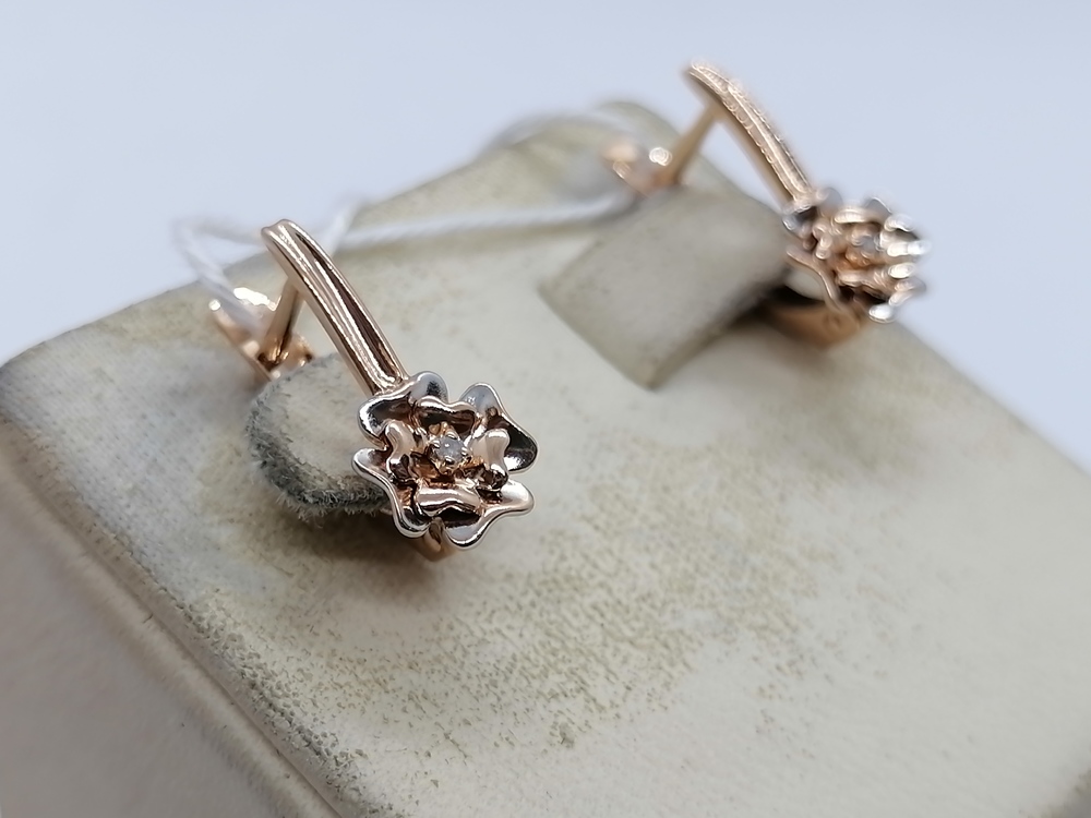 СЕРЬГИ С КАМНЕМ (Au 585)