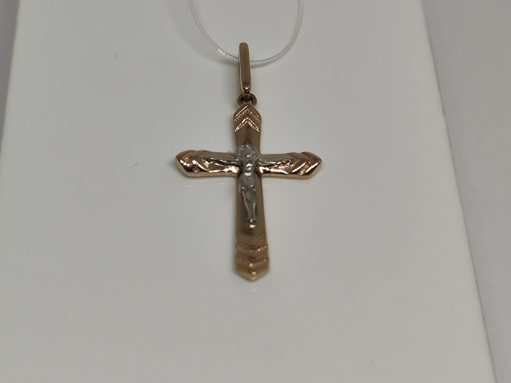 ПОДВЕСКА КРЕСТ без камня (Au 585)