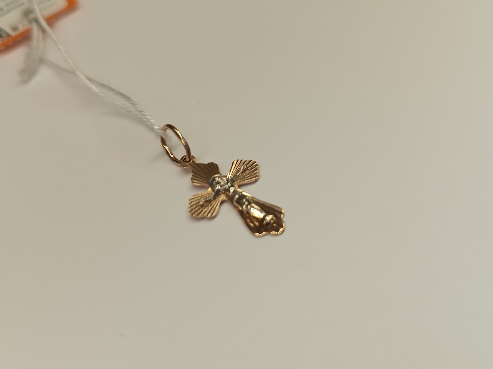 ПОДКБК585 ПОДВЕСКА КРЕСТ БЕЗ КАМНЯ (Au 585)
