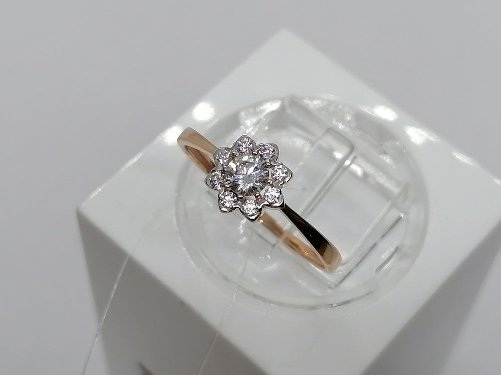 01-117797 КОЛЬЦО С КАМНЯМИ (Au 585)