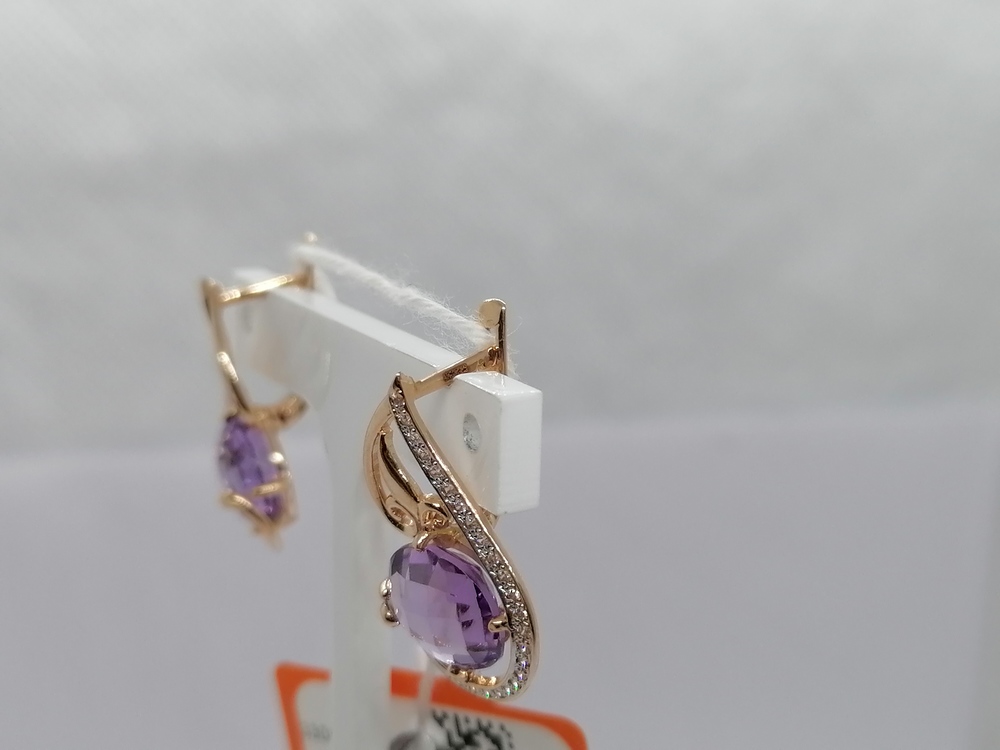 СЕРЬГИ С КАМНЯМИ (Au 585)