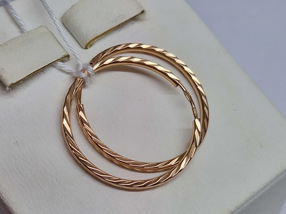 СКОН585 СЕРЬГИ КОНГО (Au 585)