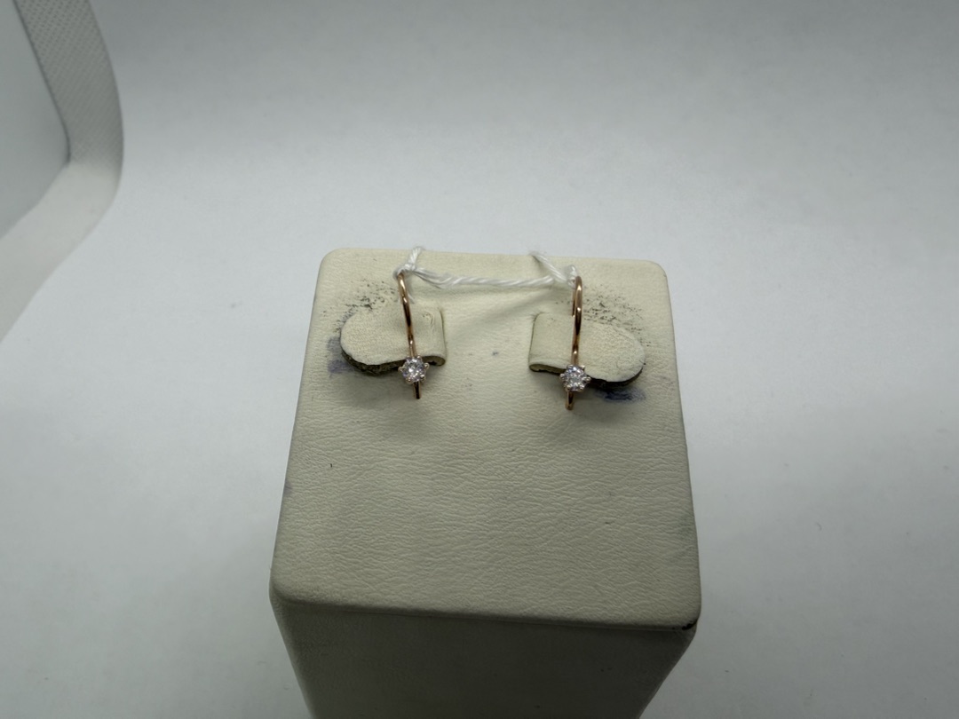 СЕРЬГИ С КАМНЕМ (Au 585)