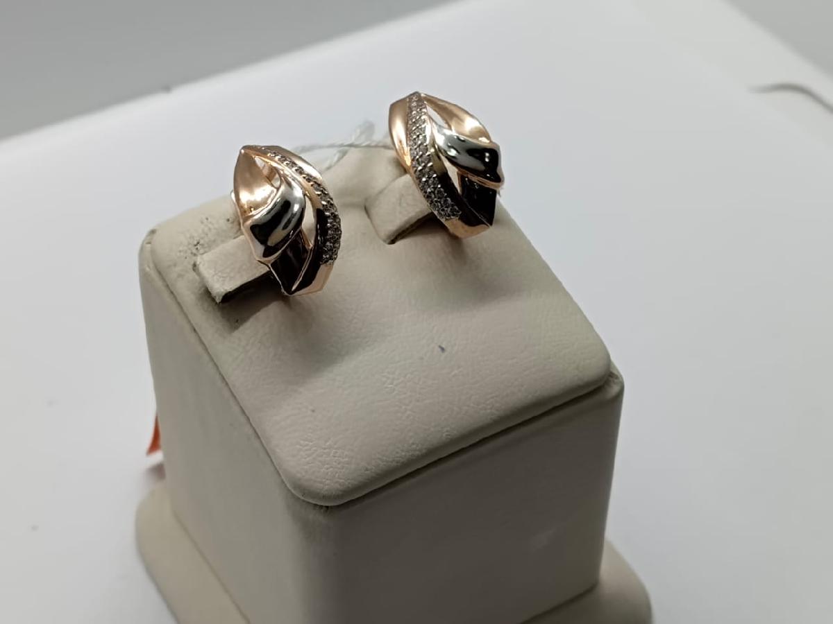 СКМИ585 СЕРЬГИ С КАМНЯМИ (Au 585)