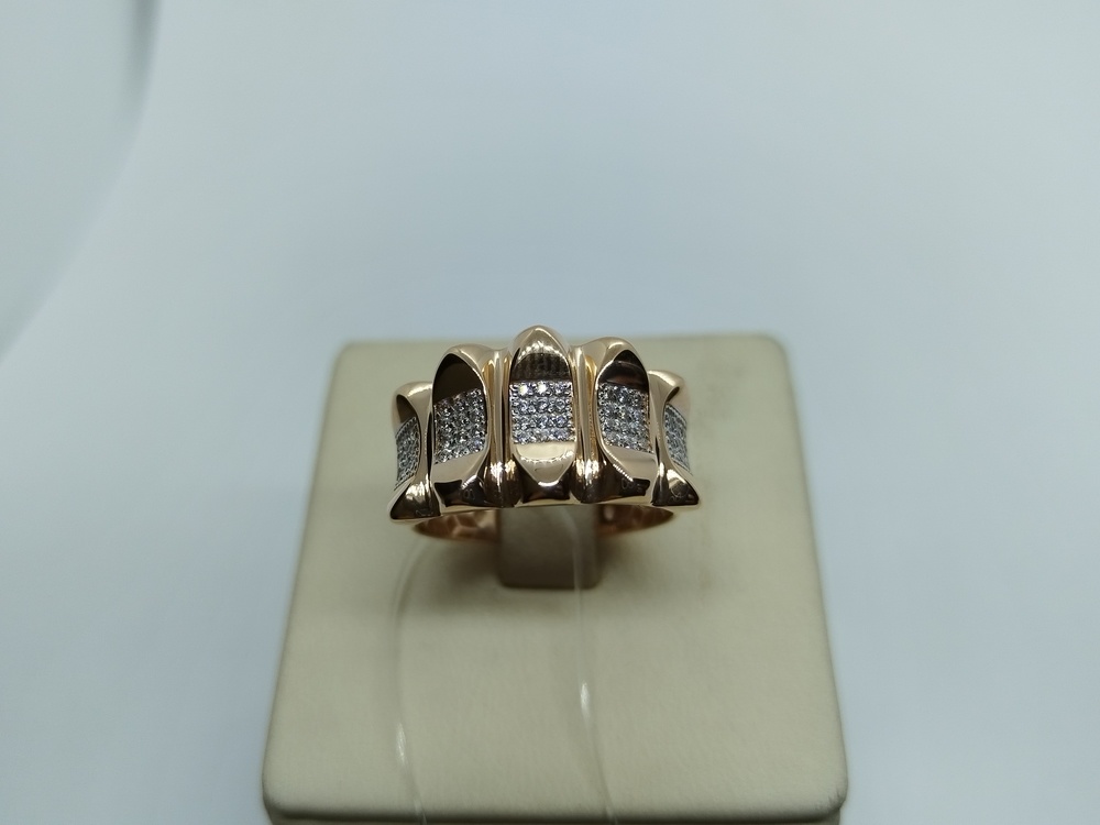 КОЛЬЦО С КАМНЯМИ (Au 585)