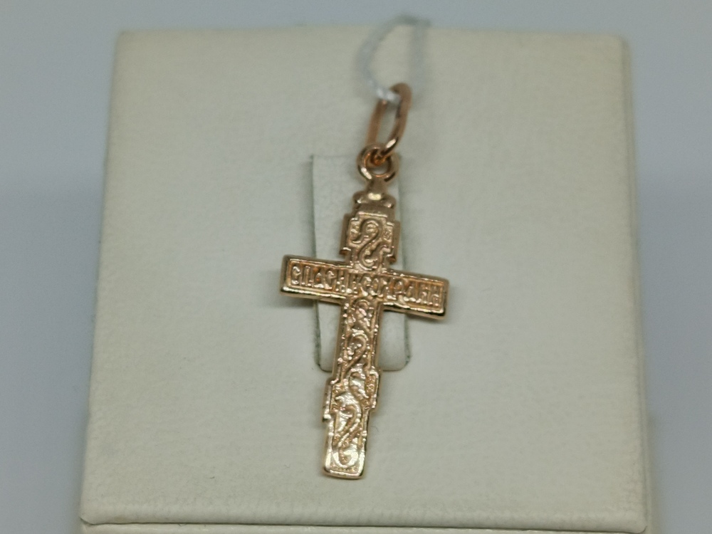 ПОДКБК585 ПОДВЕСКА КРЕСТ БЕЗ КАМНЯ (Au 585)