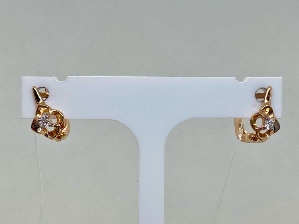 029027 СЕРЬГИ С КАМНЕМ (Au 585)