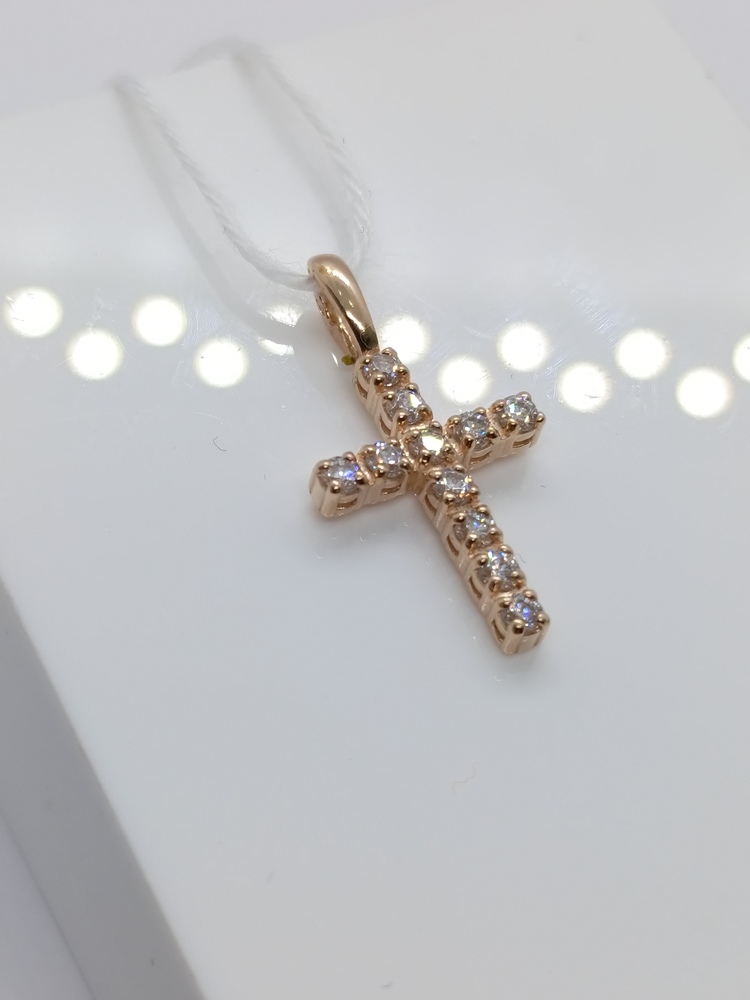 ПОДККИ585 ПОДВЕСКА КРЕСТ С КАМНЯМИ (Au 585) ПОДККИ585 ПОДВЕСКА КРЕСТ С КАМНЯМИ (Au 585)