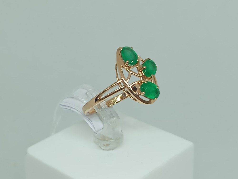 КОЛЬЦО С КАМНЯМИ (Au 585)