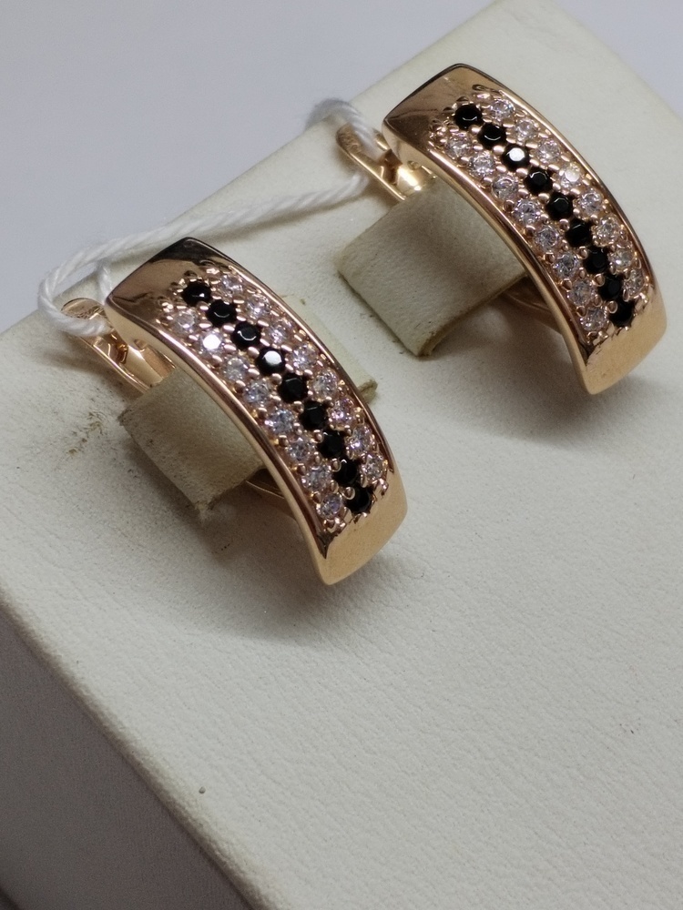 СКМИ585 СЕРЬГИ С КАМНЯМИ (Au 585)