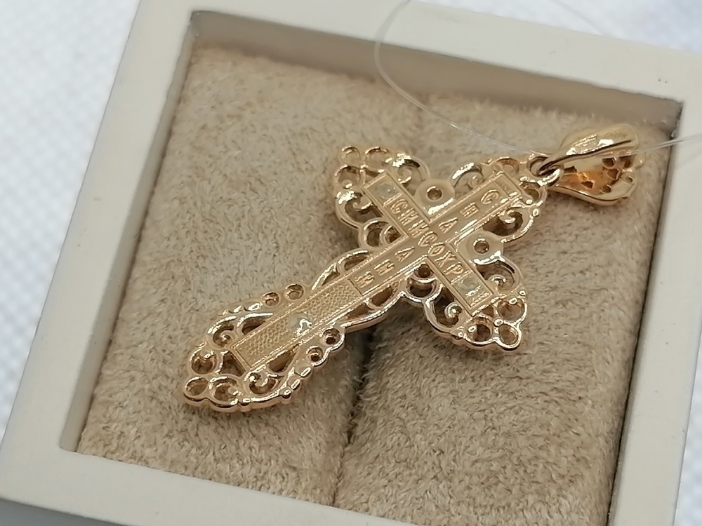 ПОДВЕСКА КРЕСТ с камнями (Au 585)