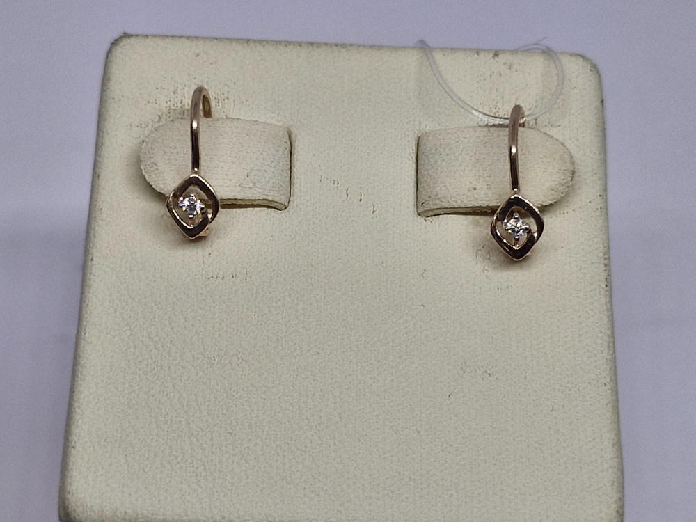 51-120-00689-1 СЕРЬГИ С ПЕТЕЛЬКОЙ (Au 585)