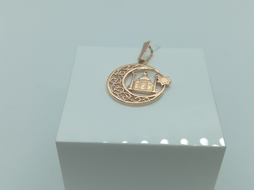 ПОДМБК585 ПОДВЕСКА МЕЧЕТЬ БЕЗ КАМНЯ (Au 585)