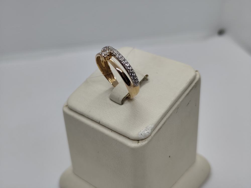 КОЛЬЦО С КАМНЯМИ (Au 585)