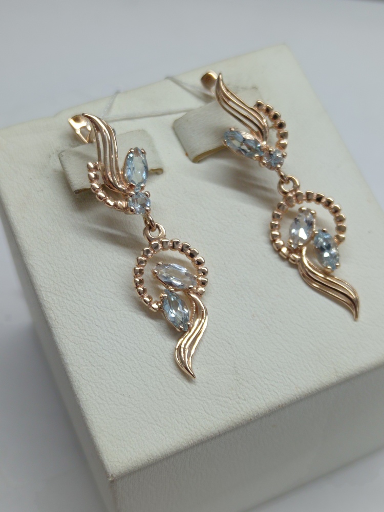 СЕРЬГИ С КАМНЯМИ (Au 585)