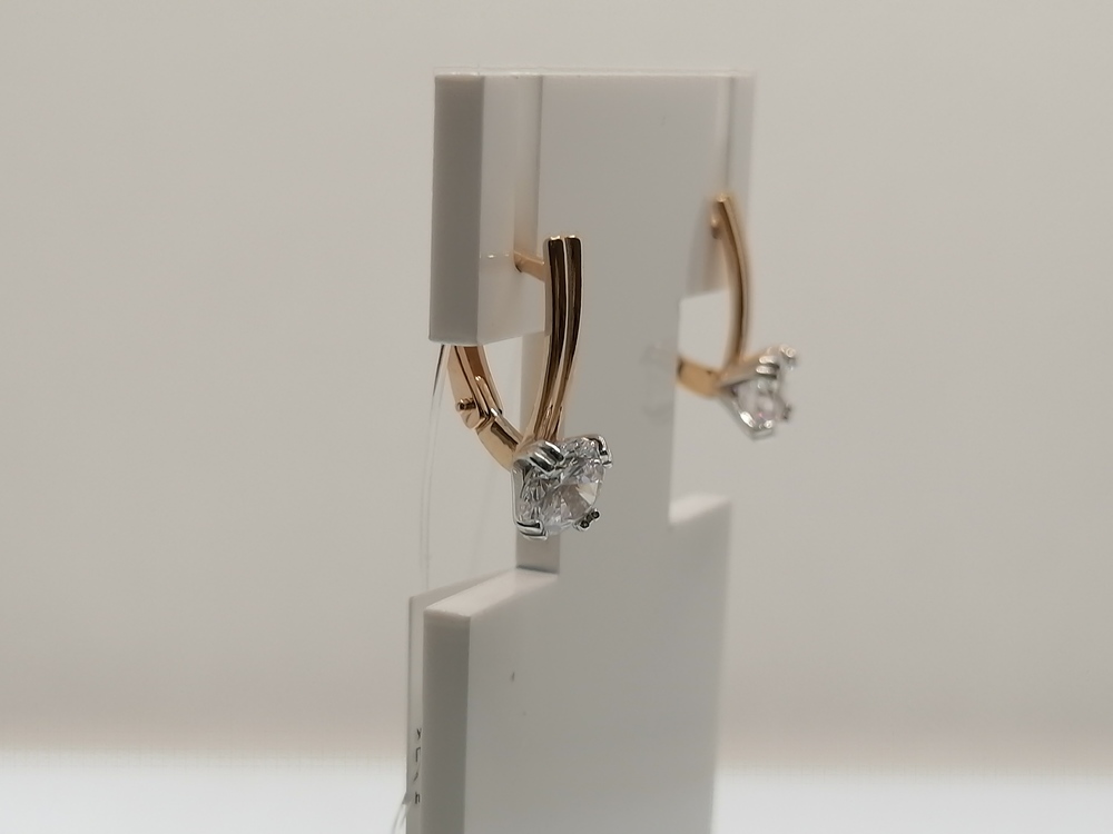 СЕРЬГИ С КАМНЕМ (Au 585)