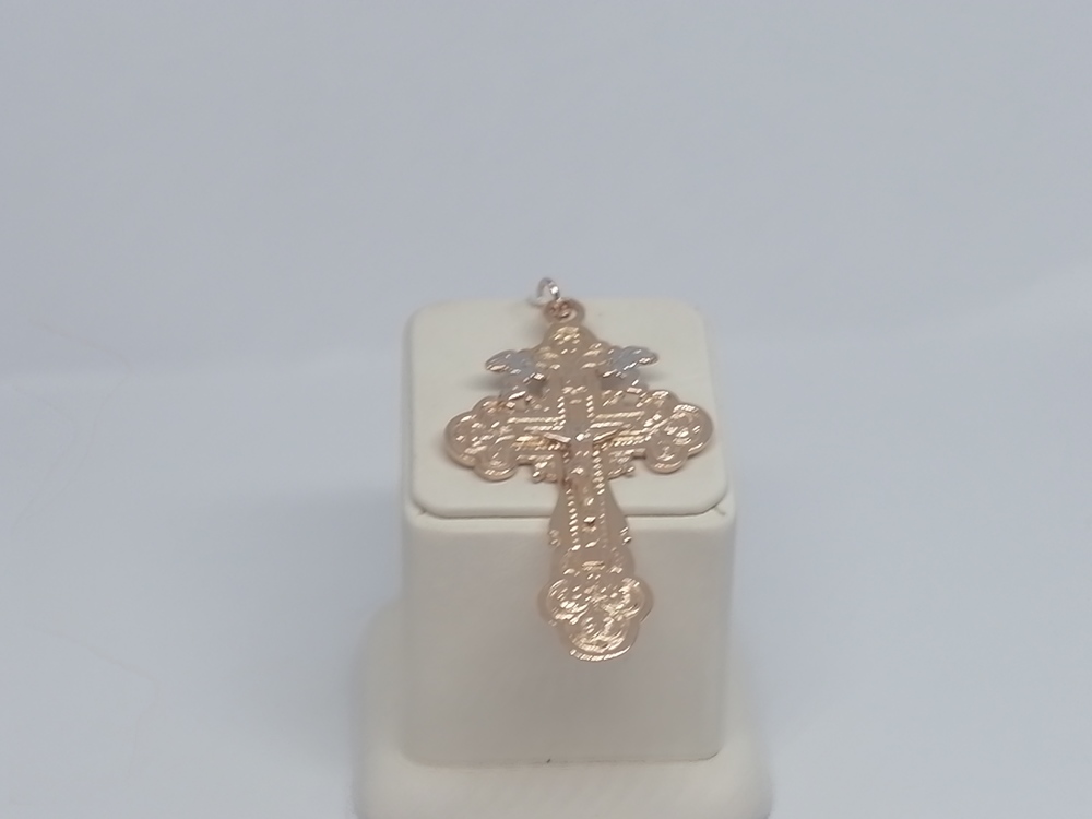 ПОДКБК585 ПОДВЕСКА КРЕСТ БЕЗ КАМНЯ (Au 585)