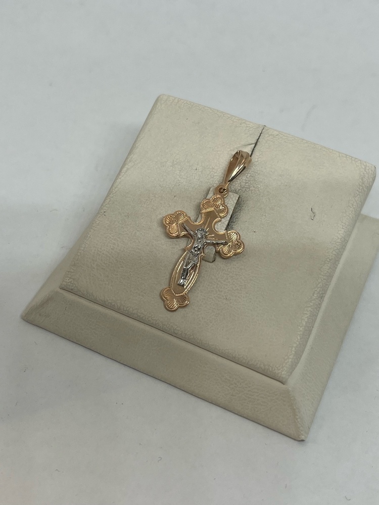 ПОДВЕСКА КРЕСТ без камня (Au 585)