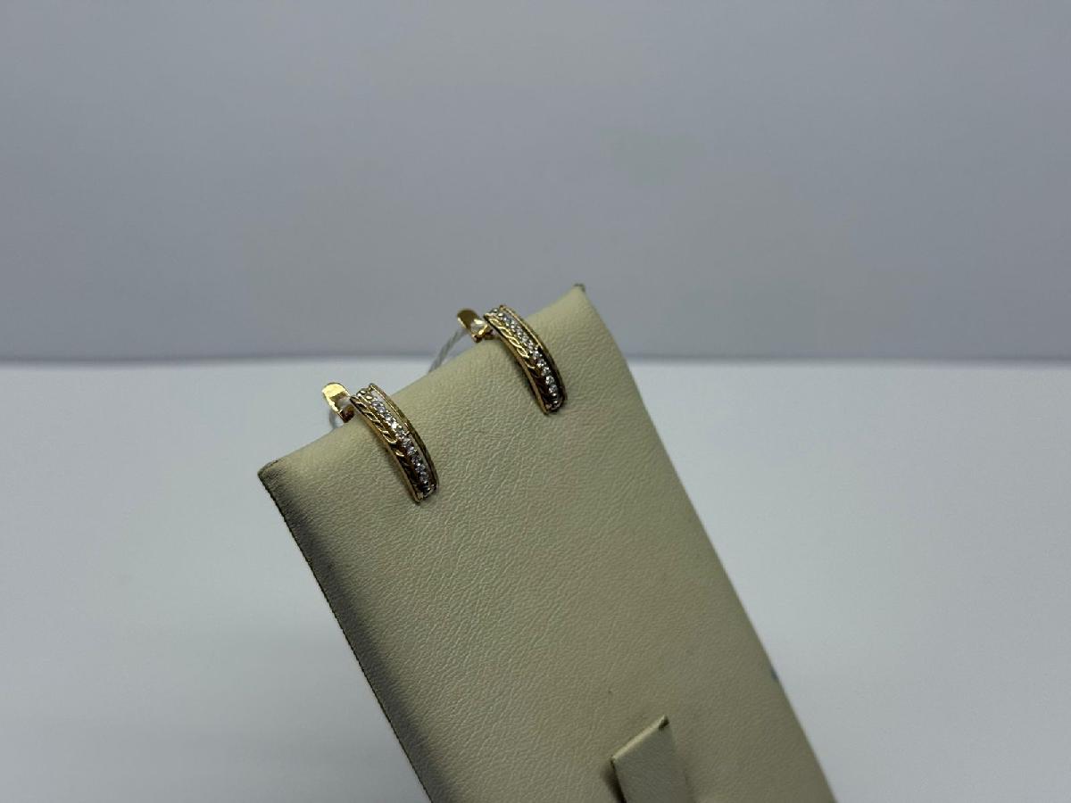 СКМИ585 СЕРЬГИ С КАМНЯМИ (Au 585)