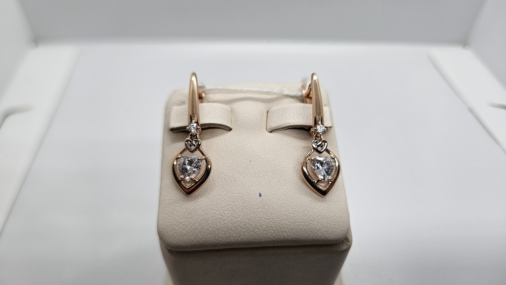 СКМИ585 СЕРЬГИ С КАМНЯМИ (Au 585)