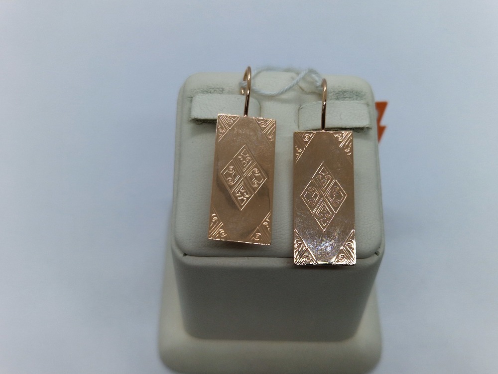 СБКМ585 СЕРЬГИ БЕЗ КАМНЯ (Au 585)